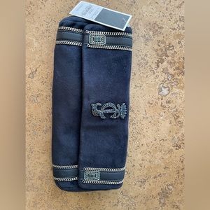 JUICY COUTURE  Navy Plush Velour SUZE Chain Clutch Handbag